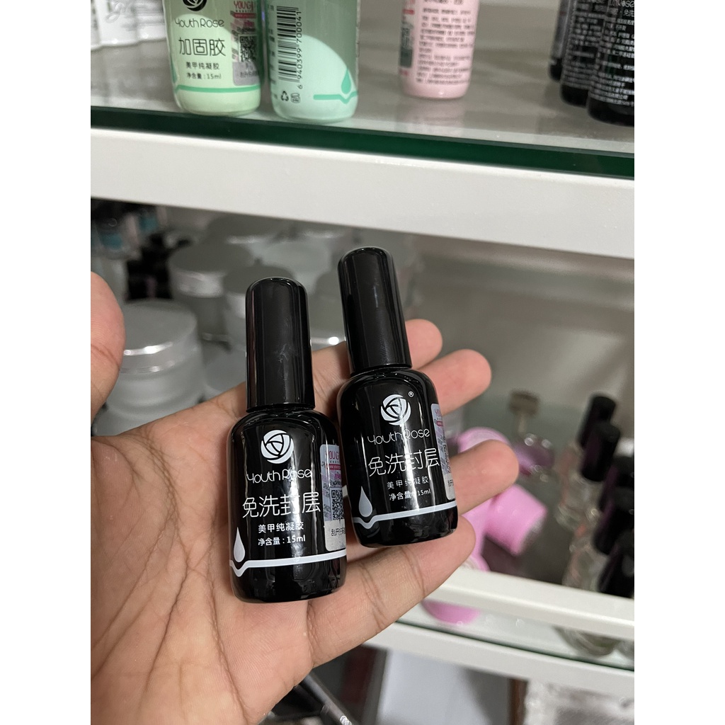 Base Top Cứng móng  top li hoa hồng liên kết 15ml