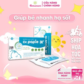 Khăn hạ sốt cho trẻ nhỏ Dr.Papie - Giúp hạ nhiệt, giảm sốt, an toàn đối với trẻ
