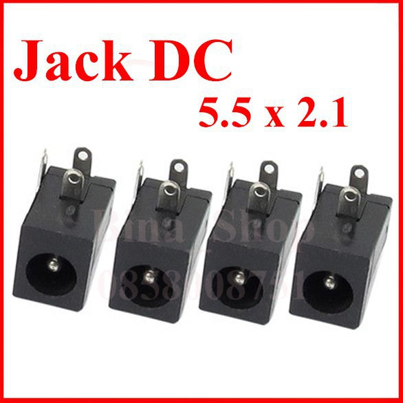 Jack sạc DC 5.5x2.1 5.5x2.5 nhựa (jack cái)