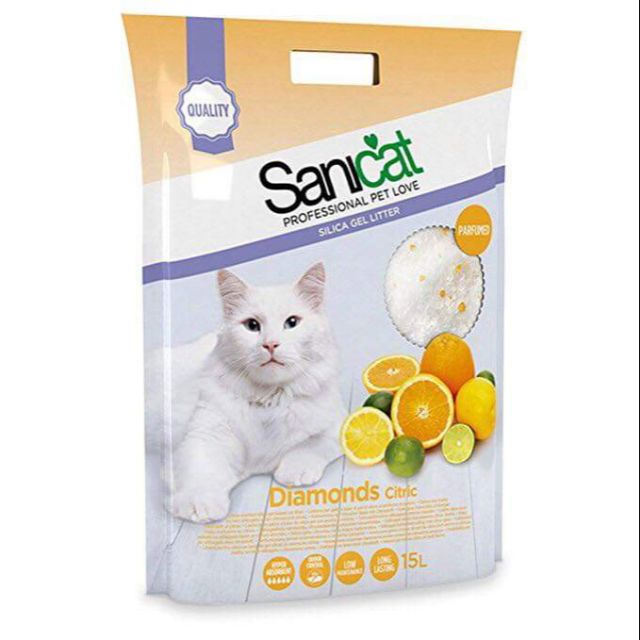 Cát thủy tinh vệ sinh cho mèo SaniCat (túi 15 Lít)