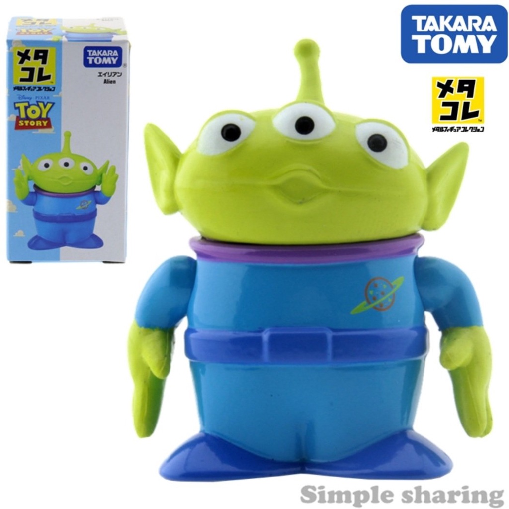 Đồ chơi mô hình tĩnh nhân vật tomica không hộp, Toy Story, Alien, xoay được 2 tay