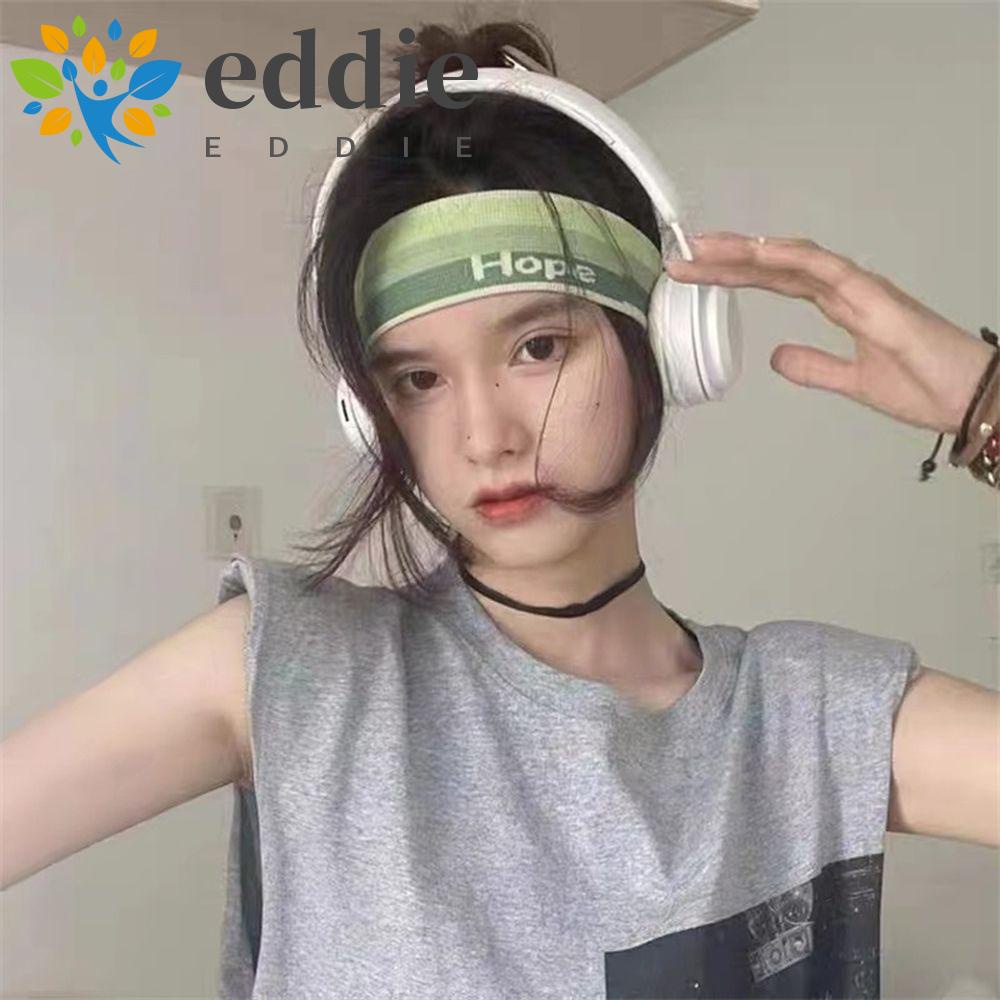 Băng Đô Cài Tóc Dệt Kim Co Giãn In Chữ Phong Cách Thể Thao Thời Trang Cho Nữ