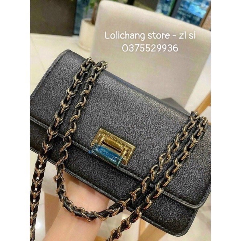 Túi đeo vai túi kẹp nách nữ da gạo khoá gập siêu đẹp