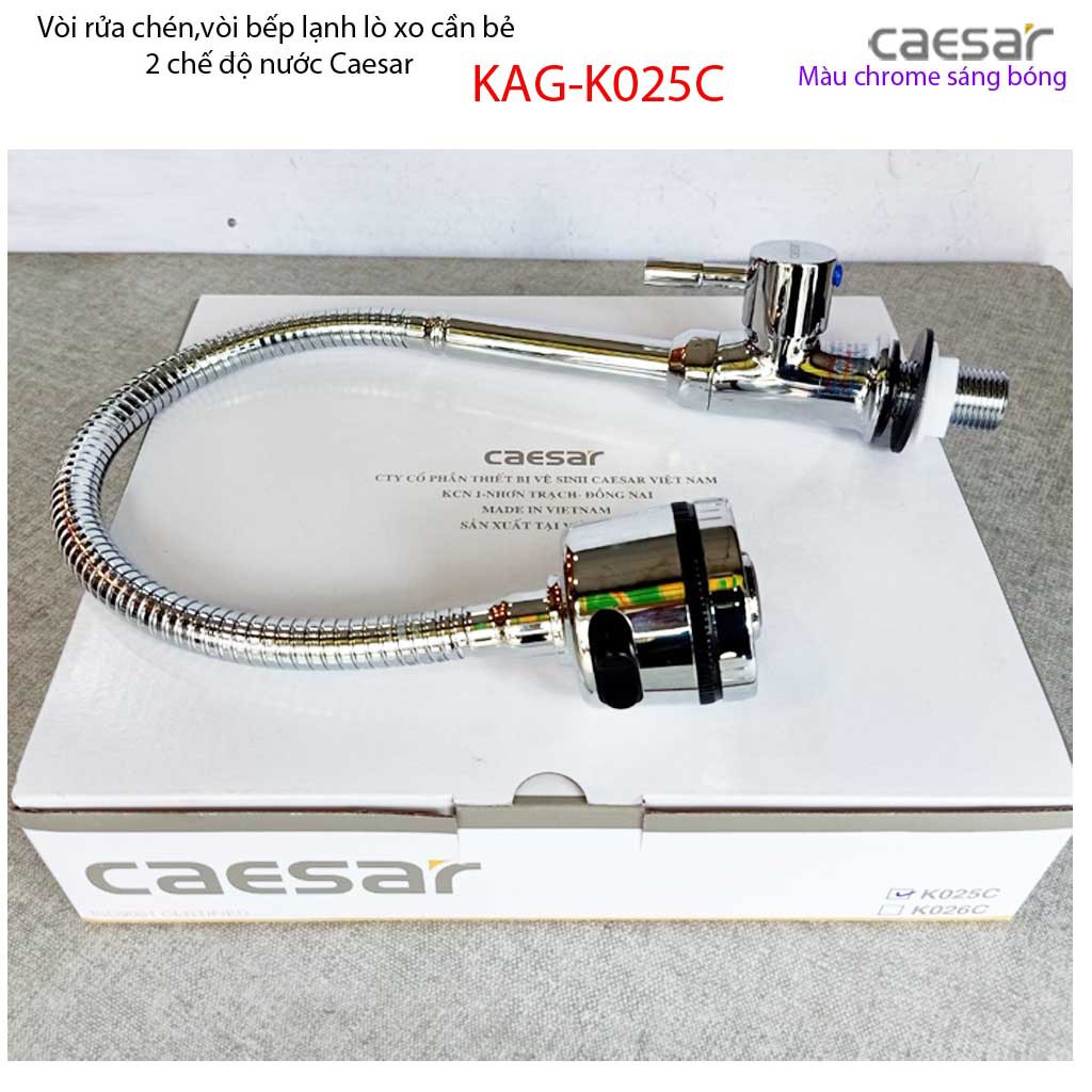 Vòi bếp lạnh Caesar KAG-K025C lò xo, Vòi chậu cần bẻ nước mạnh sử dụng tốt best sales Kitchen Faucet