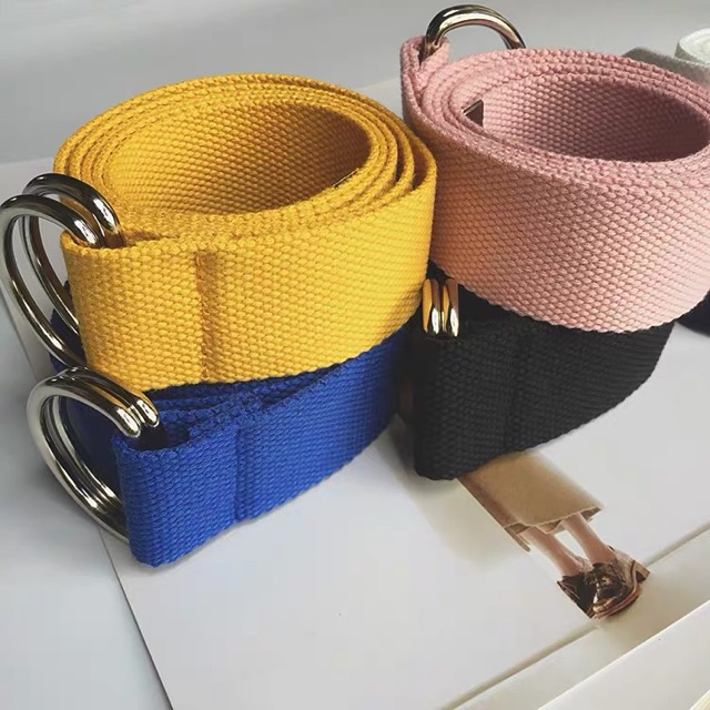DÂY NỊT VẢI BỐ CANVAS Meoshop TL011 NAM NỮ KHUYÊN BẠC TRÒN - Thắt lưng Nam Nữ vải bố 2 tròn