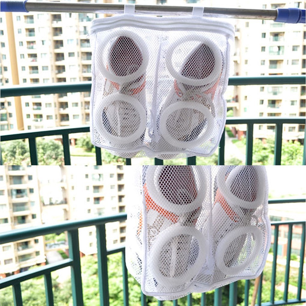 TÚI LƯỚI GIẶT GIÀY HÌNH VUÔNG CHỐNG HƯ GIÀY MẤT FOM GIÀY - TÚI GIẶT GIÀY TIỆN DỤNG TRONG VIỆC GIÀY