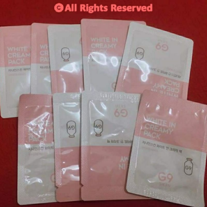 (SAMPLE) Mặt Nạ Ủ Dưỡng Trắng G9Skin White In Creamy Pack