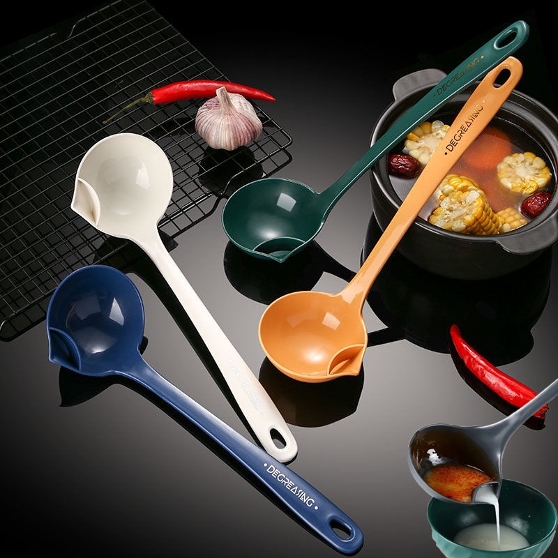 Muỗng Lọc Dầu Thiết Kế Tay Cầm Dài Tiện Dụng Cho Nhà Bếp