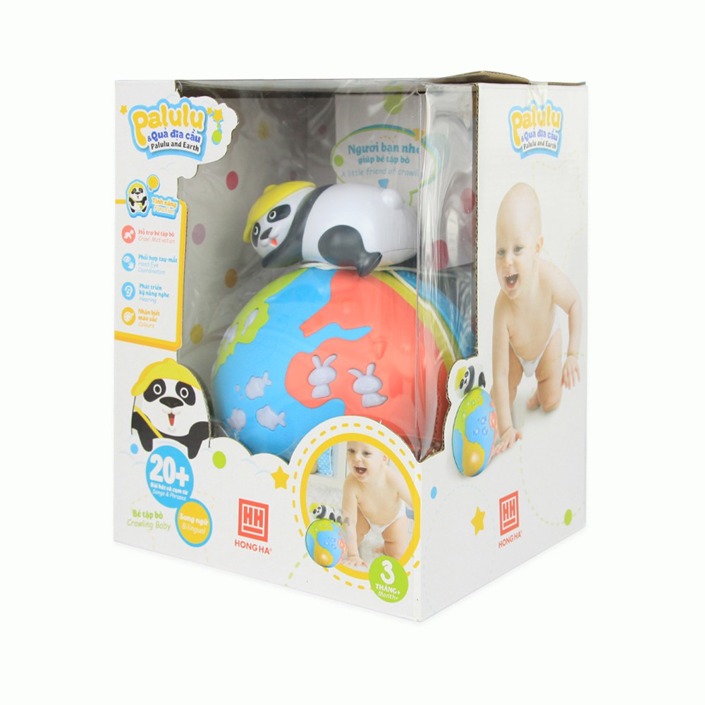 Đồ chơi thông minh Hồng Hà dành cho bé từ 3 tháng tuổi - Palulu &amp; quả địa cầu 8302