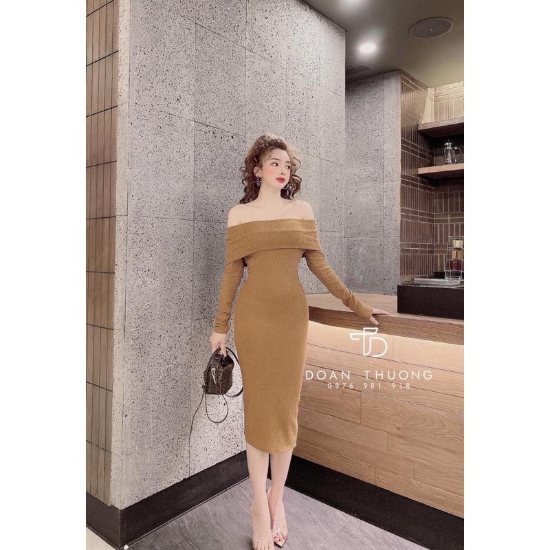 VÁY LEN BODY TRỄ VAI DÁNG DÀI