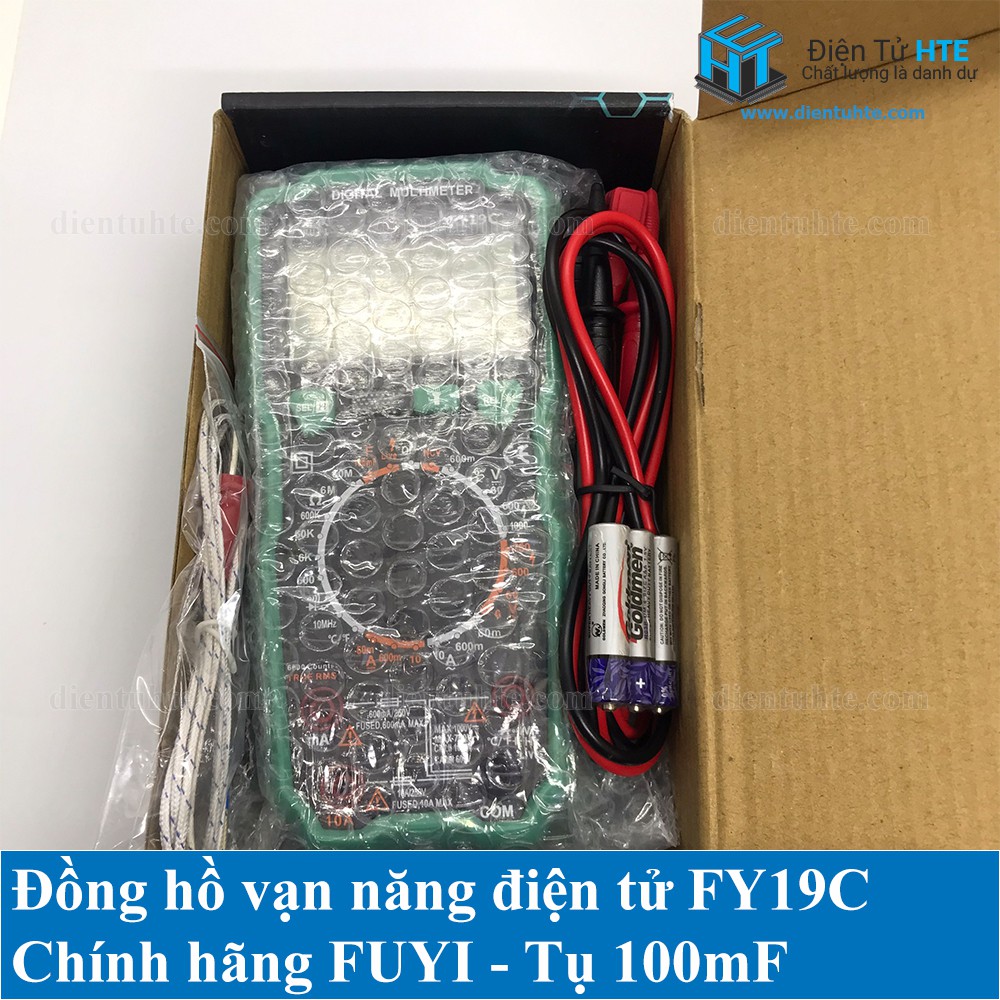 Đồng hồ vạn năng điện tử FUYI FY19C đo tụ 100mF [HTE Quy Nhơn CN2]