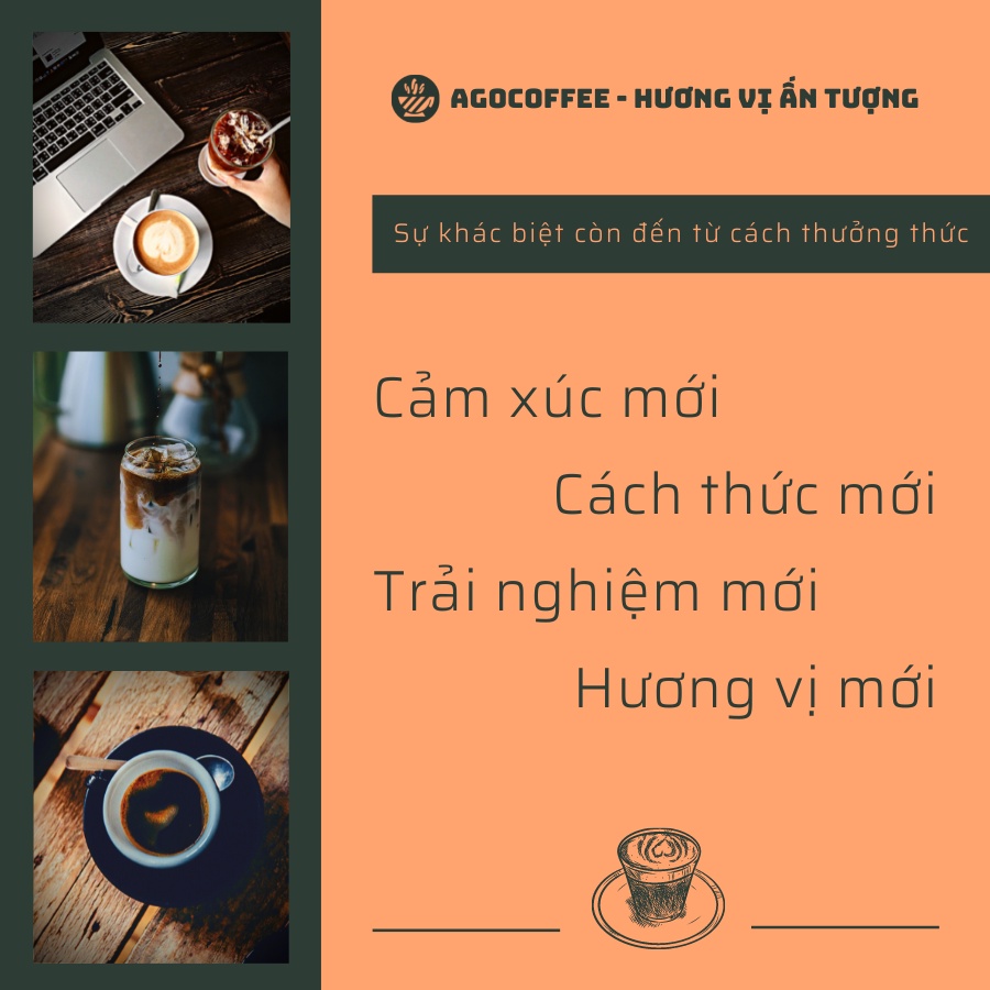 Cà Phê Nguyên Chất Mix 2 Thành Phần Robusta Arabica AGOCOFFEE Hương Vị Đậm Đà Cuốn Hút Khối Lượng 250 Gram Và 500 Gram | BigBuy360 - bigbuy360.vn