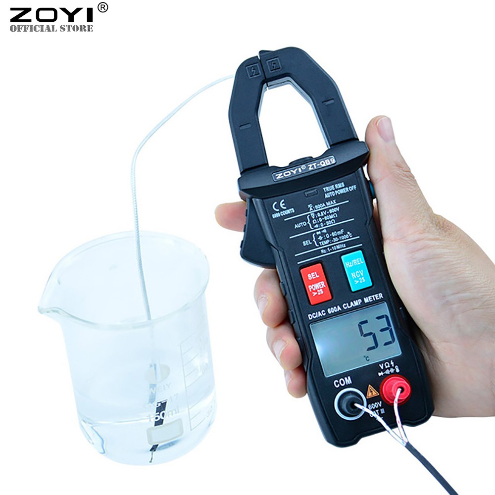 Đồng hồ vạn năng Ampe kìm Zotek Zoyi ZT-QB9 đo điện áp và dòng điện AC/DC , nhiệt độ, tụ điện