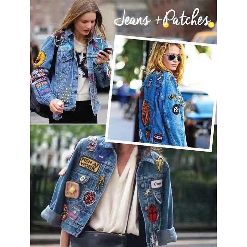 Miếng Vá Quần Áo Tự Dính Thêu Hình Hoa Hồng Đen