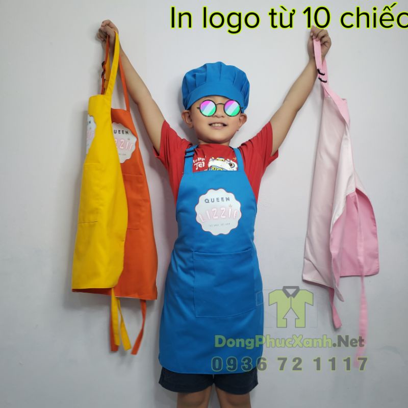 Tạp dề cho bé chống nước 2 lớp Cao Cấp Tạp dề mầm non học vẽ