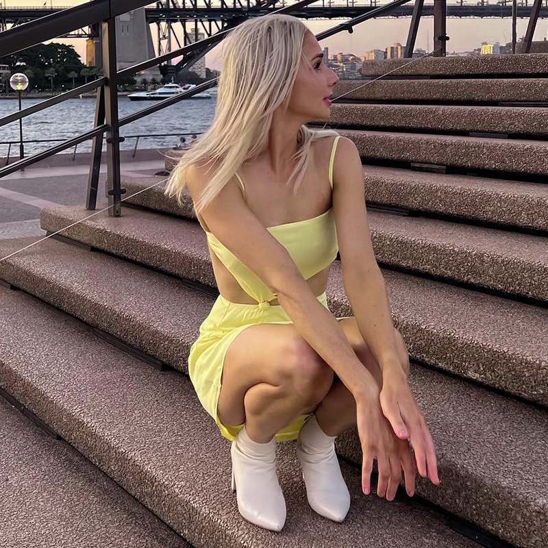 DUNEA Đầm hai dây màu trơn thiết kế độc lạ thời trang cho nữ