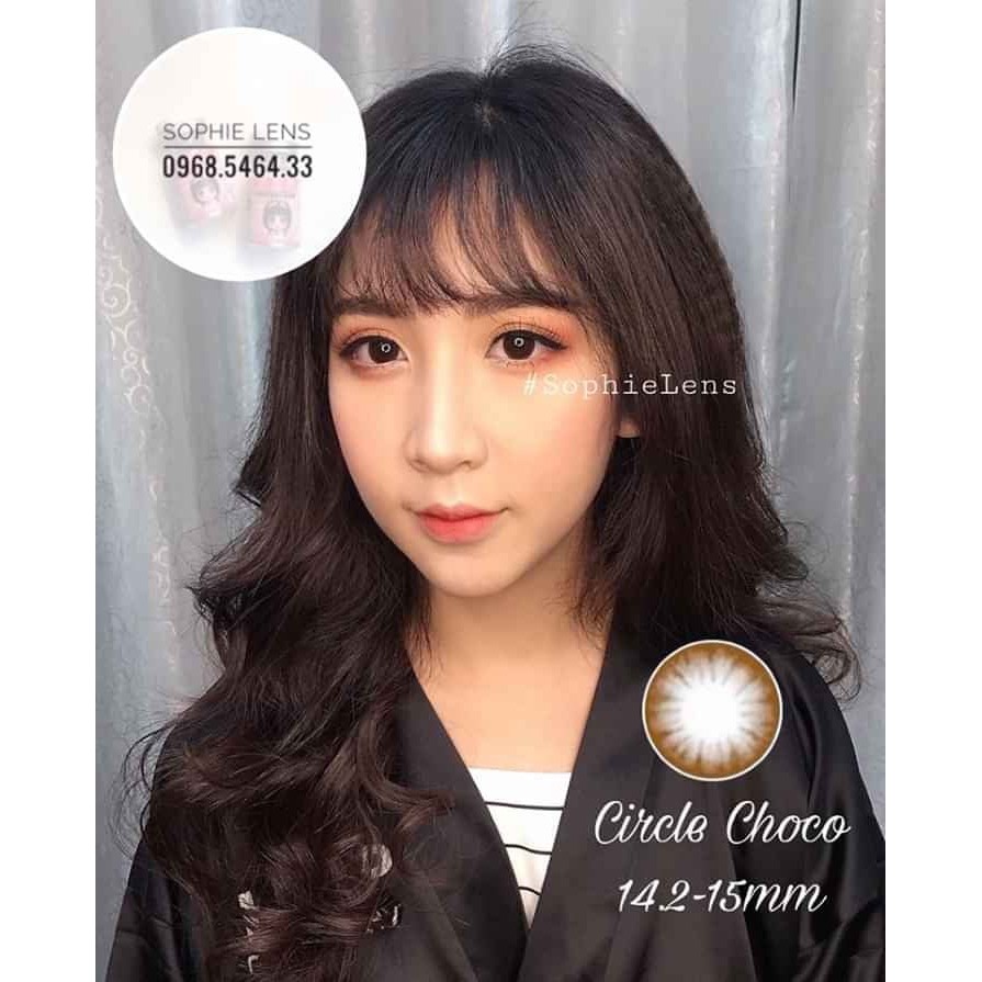 [KHÔNG CẬN] Mẫu Circle choco - giãn 15mm - Vassen Contact Lens - kính áp tròng