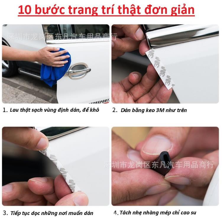 5.6m chỉ cao su trang trí nội ngoại thất ô tô chống chạm trầy xước cửa xe hơi