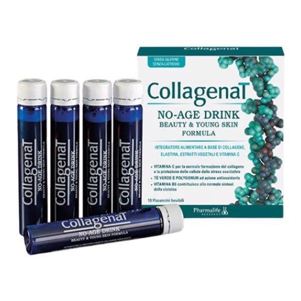 Pharmalife Thực Phẩm Bổ Sung Collagen Cao Cấp Châu Âu, Trẻ Hóa Da Collagenat No-Age 10 ống x 25ml