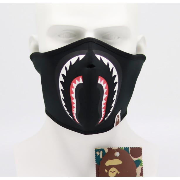 【in stock】 Bape Japan Shark Camouflage Men Women Fashion Face Mask 01