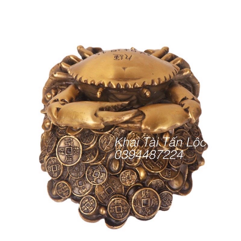 Tượng cua phong thủy bằng đồng thu hút tài Lộc , chiến thắng cạnh trang