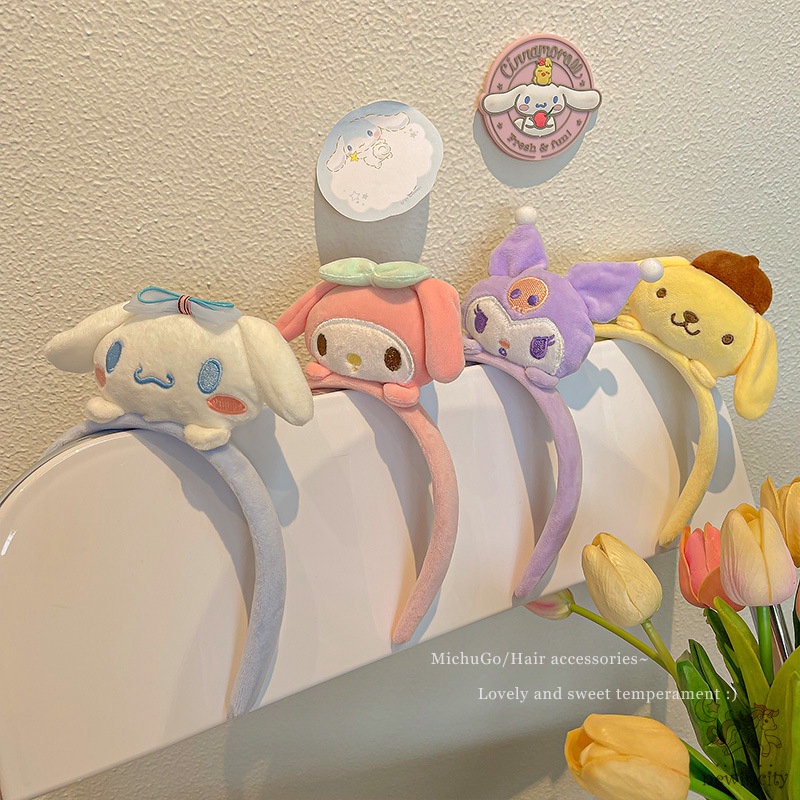 Băng Đô Cài Tóc Hình Búp Bê Hoạt Hình Phong Cách Hàn Quốc Ngọt Ngào Cho Bé Gái