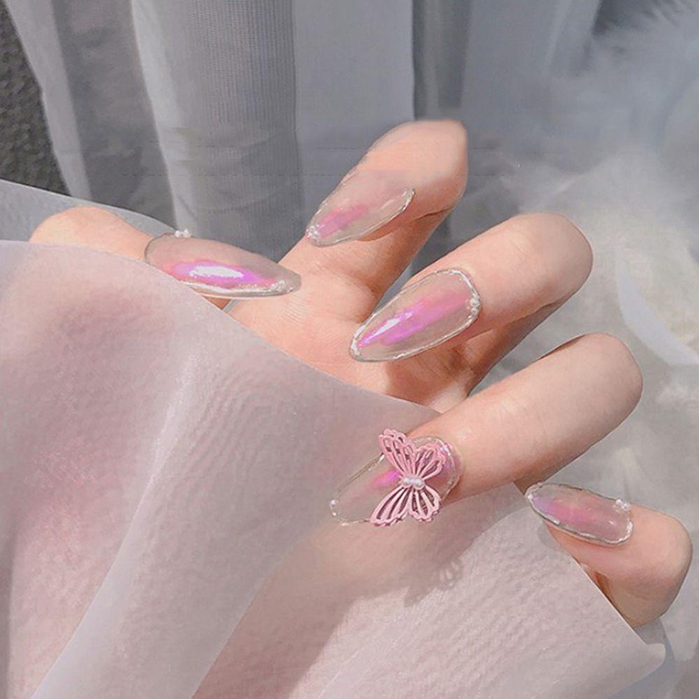 JARRED Phụ Kiện Trang Trí Móng Tay Hình Bướm Rỗng Thời Trang DIY