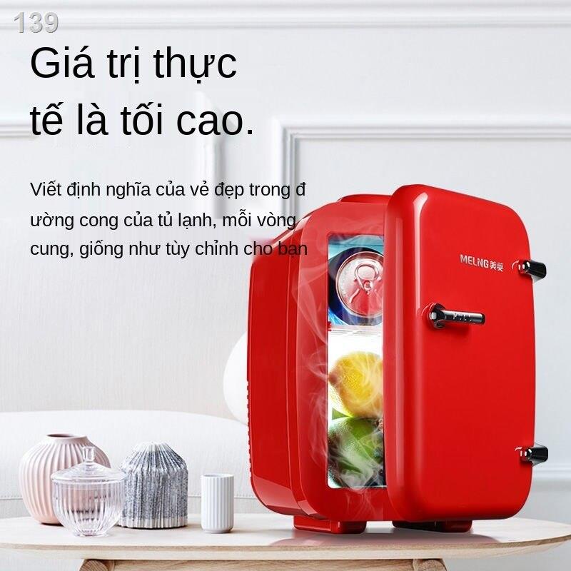 【Mới nhất 】Meiling 4L xe hơi tủ lạnh sử dụng kép nhỏ sinh viên ký túc xá mini 12v220v lồng ấp