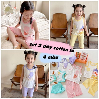 Bộ đồ bé trai/ bé gái Cotton xuất Nhật sát nách _ Pastel