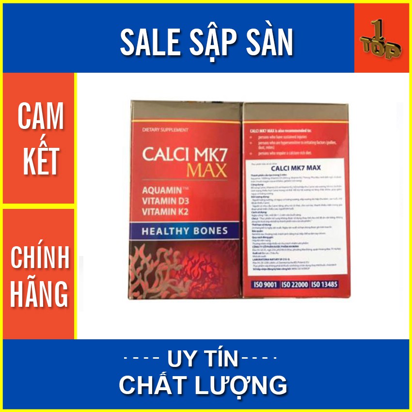 Calci  MK7 Max - Canxi tảo đỏ bổ sung canxi giúp phát triển chiều cao, giảm nguy cơ loãng xương  - Top1pharmacy