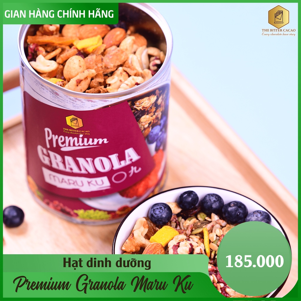 Hạt Ngũ Cốc The Bitter Cacao Premium Granola Maru Ku Hộp 500g