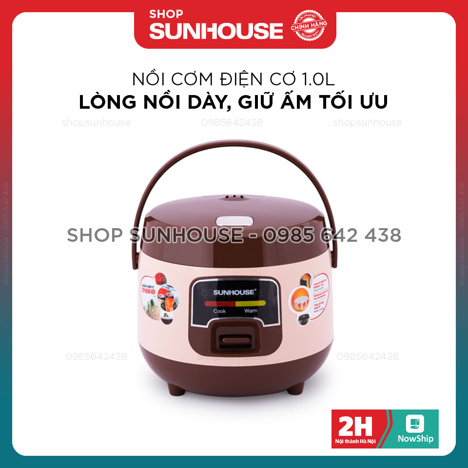 Nồi cơm điện 1.0L SUNHOUSE SHD8208C bảo hành 12 tháng