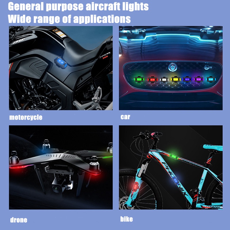 Đèn Nhấp Nháy Sạc 7 Màu Sắc Thông Dụng Dành Cho Xe Máy Bay Xe Hơi