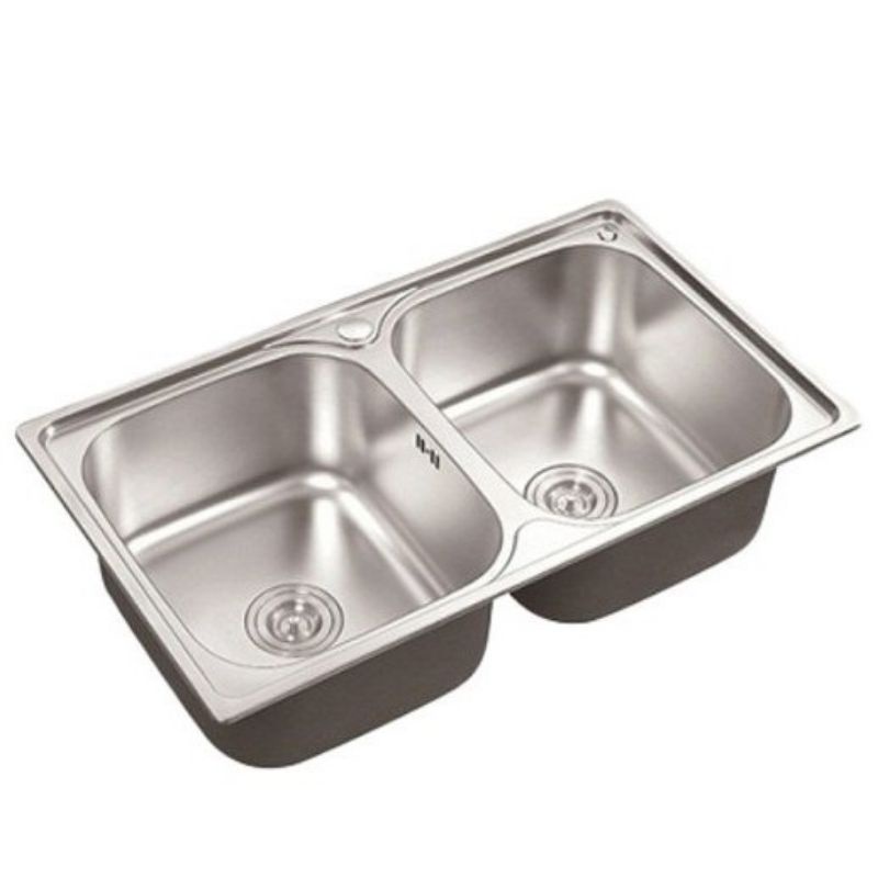 Chậu rửa chén bát 2 hộc inox 304 kt78*43cm. TẶNG BỘ XẢ CHẬU 2 HỘC. CHỌN HỎA TỐC SHIP NHANH 2H TPHCM