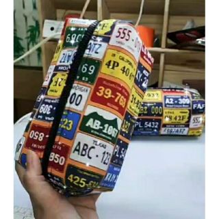 Hộp bút vải biển số đen