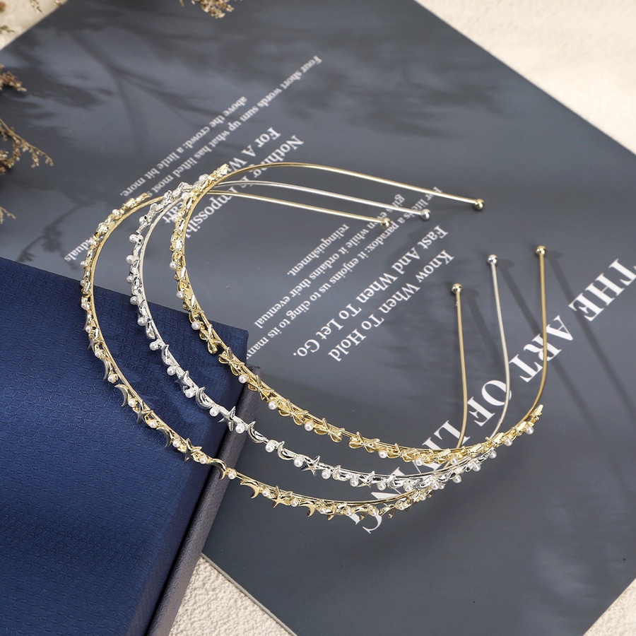 Băng Đô Cài Tóc Đính Đá Và Ngọc Trai Nhân Tạo Thời Trang