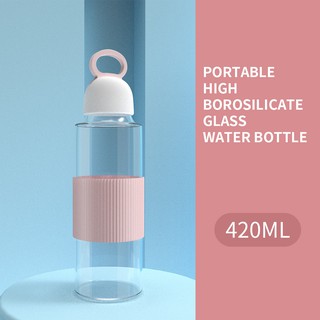 BÌNH NƯỚC THỦY TINH MINISO 420ML