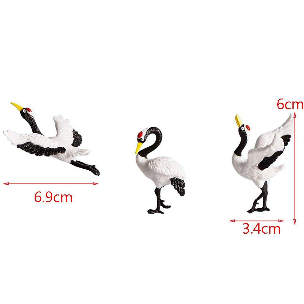 Set 3 Đồ trang trí Chim Hạc Giả Trang Trí Bàn Làm Việc