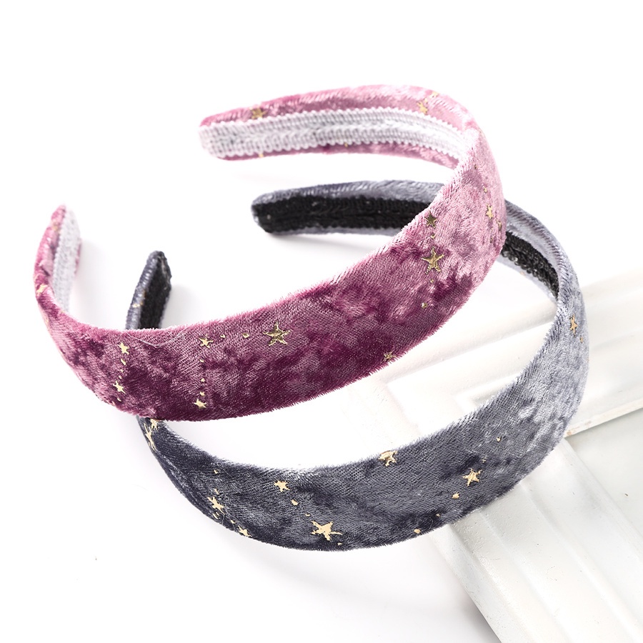 Băng đô nhung bản rộng màu sắc đơn giản phong cách Hàn Quốc cho nữ