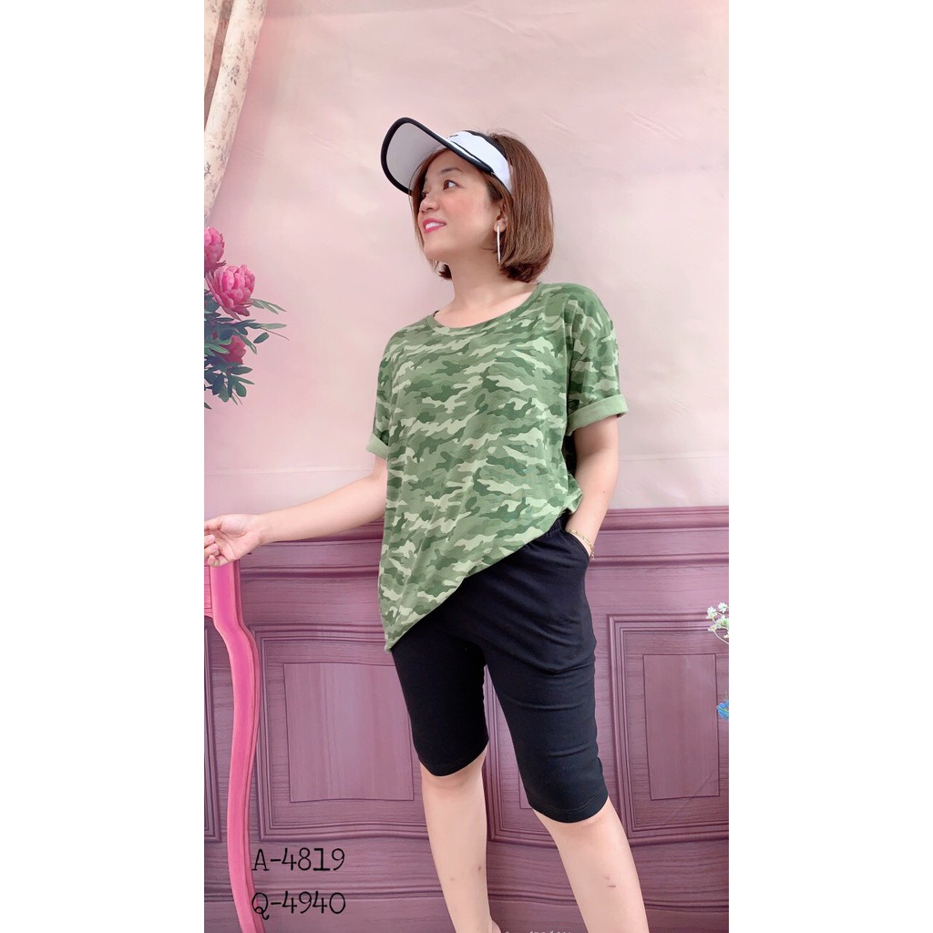 [ 2c 150k / 3c 200 ] 4940 Quần ngố BIG SIZE thun cotton màu trơn có 2 Túi - QS.50