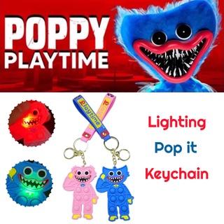 Huggy Wuggy Pop It Móc Khóa Silicon Bật Nắp Bật Tắt Có Đèn Chức Năng Giảm Căng Thẳng Quà Tặng Đồ Chơi