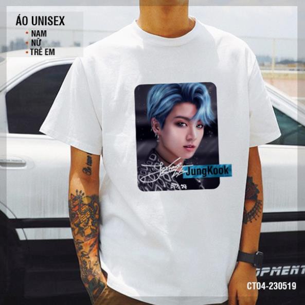 SALE- Áo Thun Jungkook BTS Chữ Ký Galaxy Kpop Crazytee - áo siêu chất