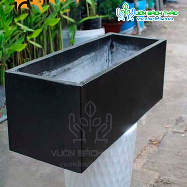 Chậu xi măng đá mài chữ nhật cao cấp giá rẻ 60x30x30cm
