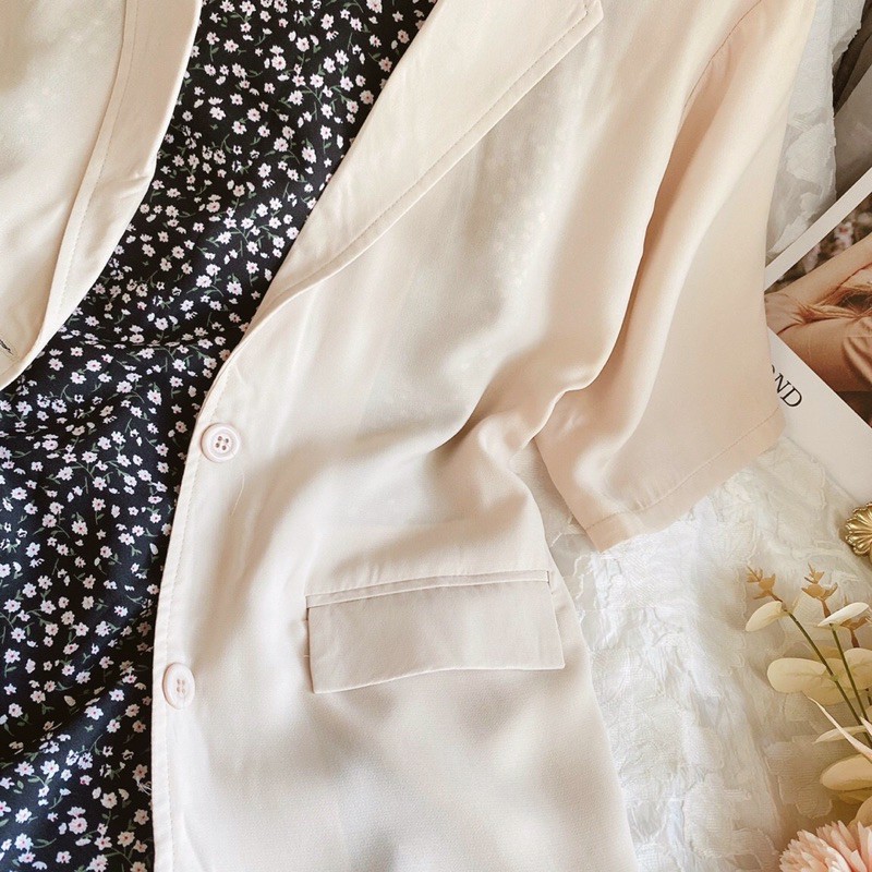 ĐẦM HOA NHÍ 2 DÂY VINTAGE+ÁO KHOÁC BLAZER__HÀNG QUẢNG CHÂU CAO CẤP__ĐẦM VOAN HOA NHÍ DẠO PHỐ,DU LỊCH SIÊU XINH | BigBuy360 - bigbuy360.vn