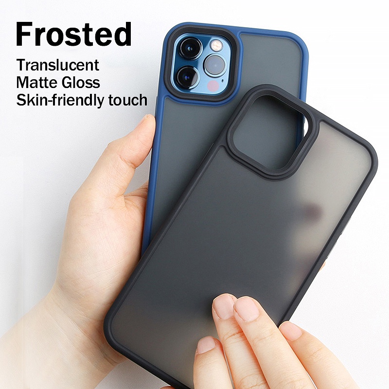 Ốp Điện Thoại Silicon Dày Dặn Trong Suốt Chống Rơi / Dấu Vân Tay Cho iPhone 14 13 12 11 Pro Max