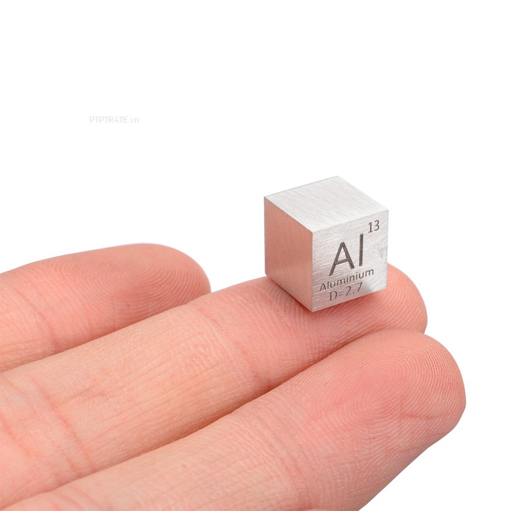 PTPTRATE ★1pc New 99.99% High Purity Aluminum Al 10mm Cube Carved Element Periodic Table