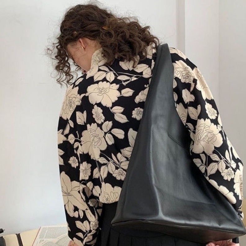 Ốp Áo Sơ Mi Chiffon Tay Dài Cài Nút In Họa Tiết Phong Cách Phương Tây Cổ Điển Thời Trang Xuân Thu Cho Nữ Long Sleeve Shirts