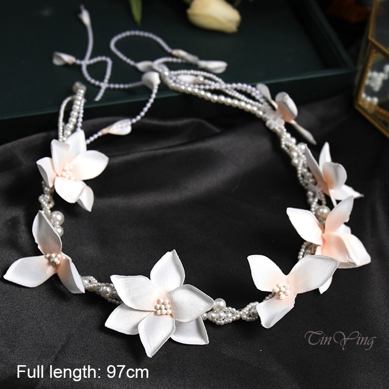 GETNOIVAS Phụ Kiện Dây Ngọc Trai Làm Băng Đô Cài Tóc Thời Trang Cho Nữ