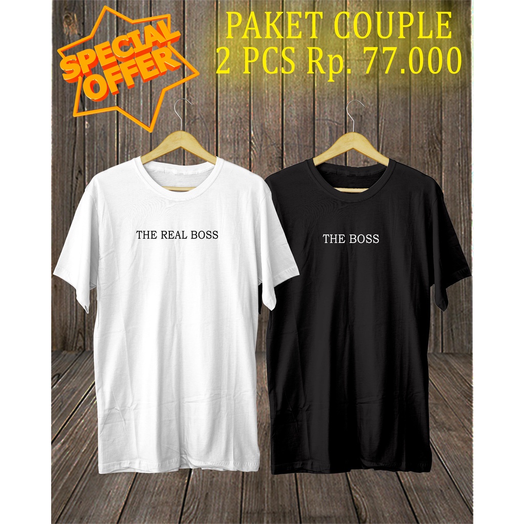 Áo thun cặp đôi BOSS 2 / COUPLE / DESIGN / Áo thun Hàn Quốc dễ thương / Áo thun VIRAL / Áo thun Hàn Quốc