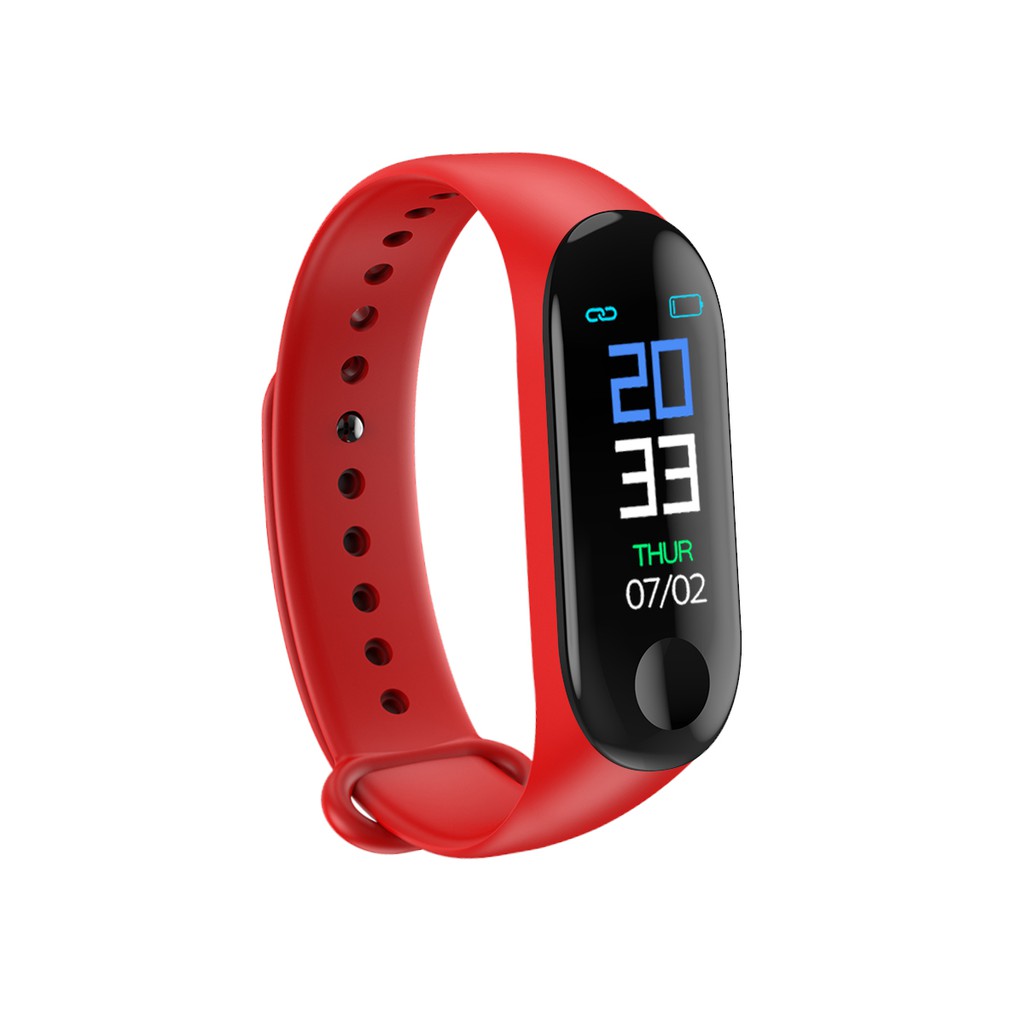 [Gía Sỉ] Vòng đeo tay thông minh Smart Band M3 Đo Nhịp Tim kết nối Bluetooth với điện thoại Màn hình màu cảm ứng